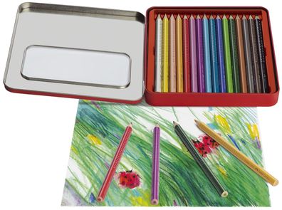 FABER-CASTELL Dreikant-Buntstifte Jumbo GRIP, 16er Etui