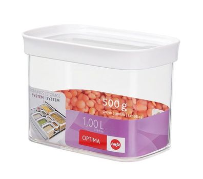 emsa 513557 Trockenvorratsdose OPTIMA 1,0 Liter trans / weiß