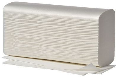 FRIPA 4052101 Handtücher Comfort - Multi-/ Interfalzung (W), 2-lagig, hochweiß, 20 x