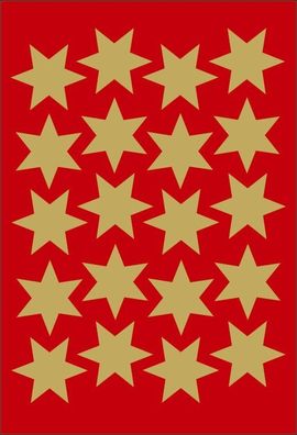 3905 3905 Sticker DECOR Sterne 6-zackig, gold Ø 21 mm
