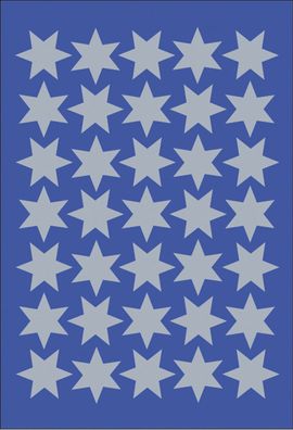 Herma 4086 Sticker DECOR Sterne 6-zackig, silber Ø 16 mm