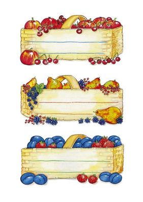 Herma 3604 Küchenetiketten Obstkörbe