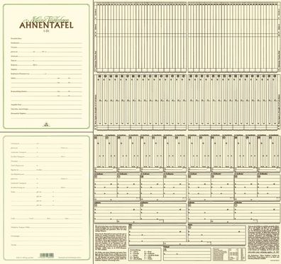 RNK Verlag 2801 Ahnentafel "Meine Vorfahren" 7 Generationen DIN A4 120g/qm(S)
