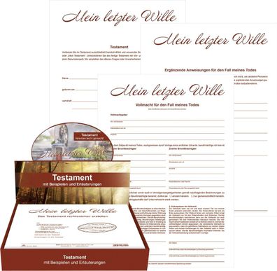 RNK Verlag 2812 Testament Brief mit Anweisungen und Vollmacht für den Todesfall, DIN