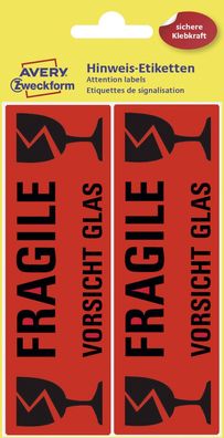 Avery Zweckform® 3050 3050 Warnhinweise, 119 x 38 mm, vorge