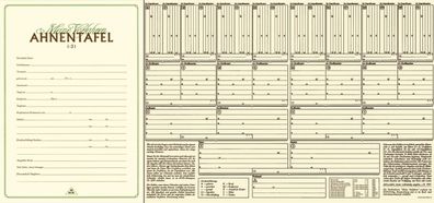 RNK Verlag 2800 Ahnentafel "Meine Vorfahren" 5 Generationen DIN A4 120g/qm(P)