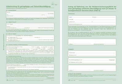 RNK Verlag 518 Arbeitsvertrag geringfügig Beschäftigte - SD, 2x2 Blatt + Zusatzblatt,