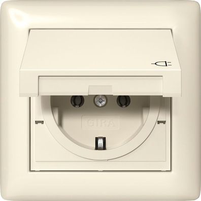 1St. Gira 415701 Steckdose 16A 250V mit Klappdeckel, komplett mit Dichtungsset IP44 u