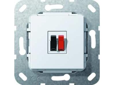 1St. Gira 569203 Lautsprecher Anschluss 1fach Einsatz Reinweiß glänzend