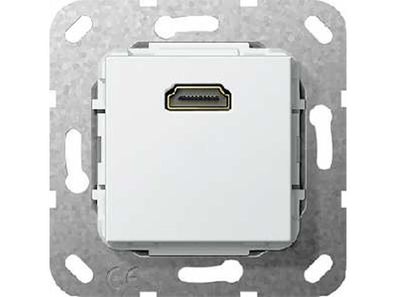 1St. Gira 566903 HDMI Gender Changer Einsatz Reinweiß glänzend