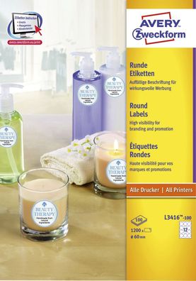 Avery Zweckform® L3416-100 L3416-100 Etiketten in Sonderformaten
