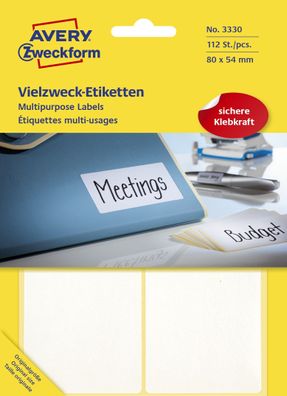 Avery Zweckform® 3330 3330 Universal-Etiketten - 80 x 54 mm