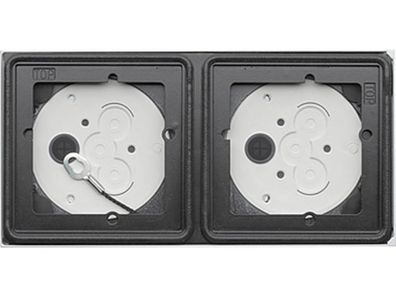 1St. Gira 5502902 AP-Gehäuse 2fach System 106 Verkehrsweiß(lack.)