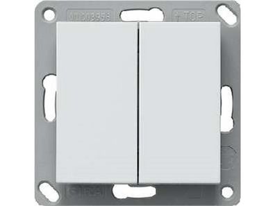 1St. Gira 242203 Funk Wandsender EnOcean 2fach System 55 Reinweiß