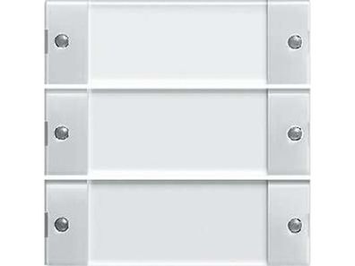 1St. Gira 213303 Wippenset 3fach mit Beschriftungsfeld System 55 Klar/Reinweiß