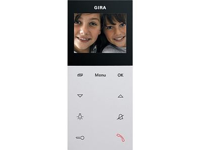 1St. Gira 123927 Wohnungsstation Video AP Plus System 55 Reinweiß matt