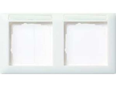 1St. Gira 109203 Abdeckrahmen 2fach mit Beschriftungsfeld waagerecht Standard 55 Rein