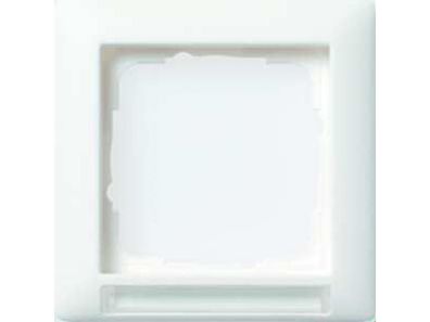 1St. Gira 109103 Abdeckrahmen 1fach mit Beschriftungsfeld Standard 55 Reinweiß glänze