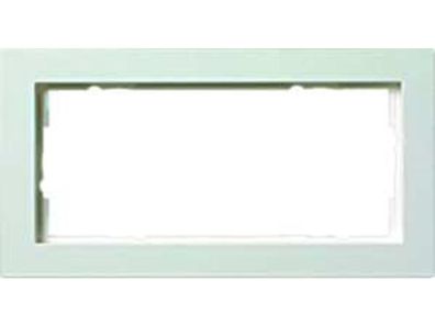 1St. Gira 100222 Abdeckrahmen 2fach ohne Mittelsteg Gira E2 Reinweiß matt