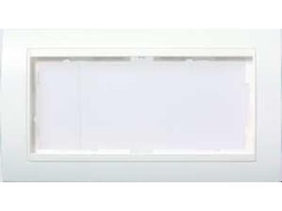 1St. Gira 100203 Abdeckrahmen 2fach ohne Mittelsteg Standard 55 Reinweiß glänzend