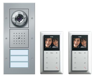1St. Gira 049546 Zweifamilienhausapket Videosprechanlge ZFH-Paket Video Türko, Farbe