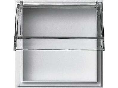 1St. Gira 040966 Adapterrahmen transparenter Klappdeckel Gira TX 44 (WG UP) Reinweiß