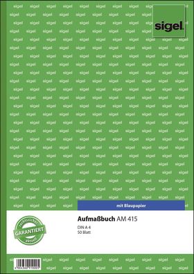 SIGEL AM415 Aufmaßbuch - A4, BL, 50 Blatt