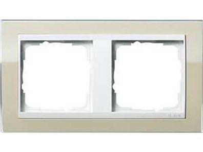 1St. Gira 0212773 Rahmen 2fach für Reinweiß Gira Event Klar Sand