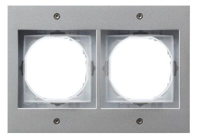 1St. Gira 021265 Abdeckrahmen 2fach Gira TX 44 (WG UP) Farbe Alu