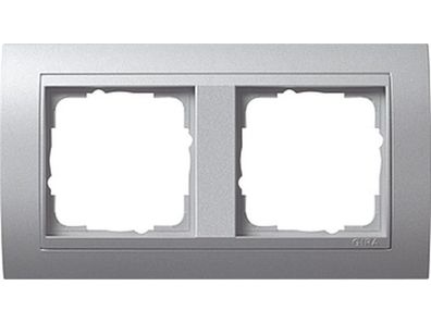 1St. Gira 021236 Rahmen 2fach für Farbe Alu Gira Event Farbe Alu