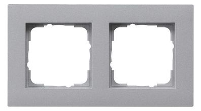 1St. Gira 0212255 Abdeckrahmen 2f flach Gira E2 F Alu, nha