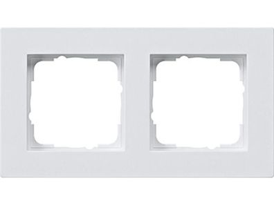 1St. Gira 0212225 Abdeckrahmen 2fach flacher Einbau E2 Reinweiß matt * Sonderartikel