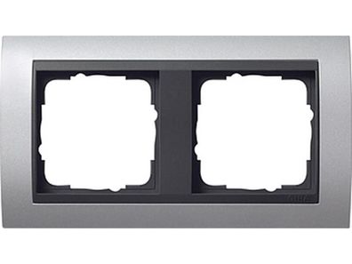 1St. Gira 021206 Rahmen 2fach für Anthrazit Gira Event Farbe Alu