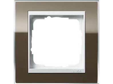 1St. Gira 0211763 Rahmen 1fach für Reinweiß Gira Event Klar Braun