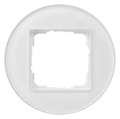 1St. Gira 0211130 Abdeckrahmen 1f Gira Studio Glas Weiß glänzend