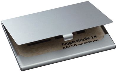 SIGEL VZ135 Visitenkarten-Etui - 92 x 63 x 5 mm, silber, matt