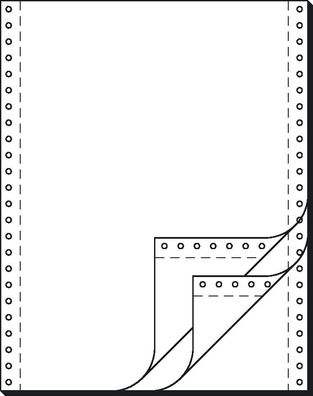 Sigel® 32243 DIN-Computerpapier, 3fach, 12"x240 mm (A4 hoch), SD, längsperforiert, 60
