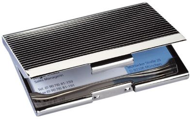 SIGEL VZ130 Visitenkarten-Etui - 95 x 62 x 7 mm, silber