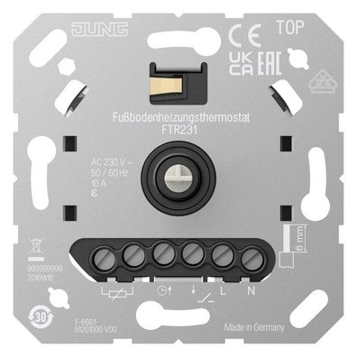 1St. Jung Fußbodenheizungsthermostat FTR231