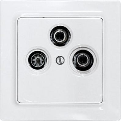 1St. Eltako TV/RF/SAT-Abdeckung f. TV55E/3-wg E-Design55-Rahmen rws glänzend 30055840