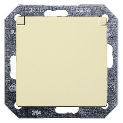 1St. Siemens 5UB1907 DELTA i-system SCHUKO mit Klappdeckel 55x55mm 10/16A 250V elektr