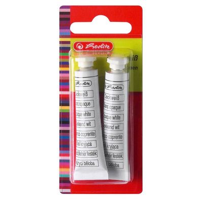 Herlitz 8642100 Deckweiß, Inhalt: 2 Tuben 7,5 ml