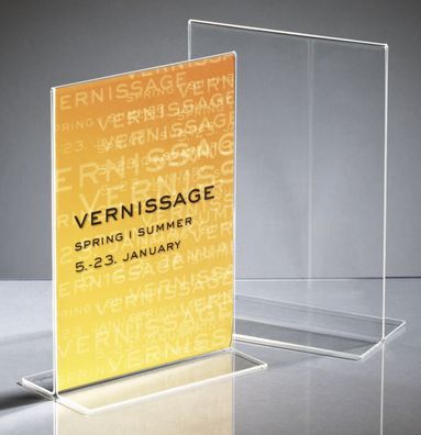 SIGEL TA222 Tischaufsteller, gerade, glasklar, für A5
