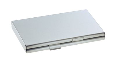 SIGEL VZ136 Visitenkarten-Etui Twin - 92 x 63 x 10 mm, silber, matt, mit 2 Fächern