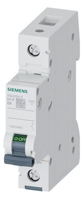1St. Siemens 5SL6104-6 Leitungsschutzschalter 230/400V 6kA, 1pol