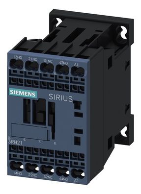 1St. Siemens 3RH2122-2AP00 Hilfsschütz, 2S+2Ö, AC 230V, 50/60Hz, S00, Federzuganschlu