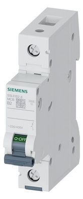 1St. Siemens 5SL6102-6 Leitungsschutzschalter 230/400V 6kA, 1pol