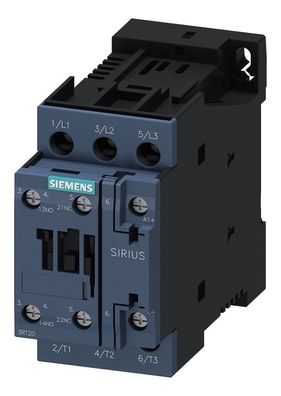 1St. Siemens 3RT2028-1BB40 Schütz, AC-3e, 38 A/18,5 kW/400V, 3-polig, DC 24V, 1S+1Ö,