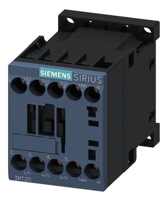 1St. Siemens 3RT2018-1AB01 Schütz, AC-3e, 16 A/7,5 kW/400V, 3-polig, AC 24V, 50/60Hz,