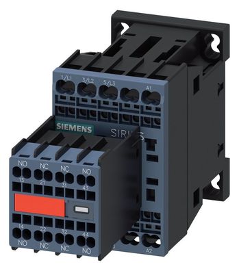 1St. Siemens 3RT2016-2BB42 Schütz, AC-3e, 9 A/4 kW/400V, 3-polig, DC 24V, 1Ö, Federzu
